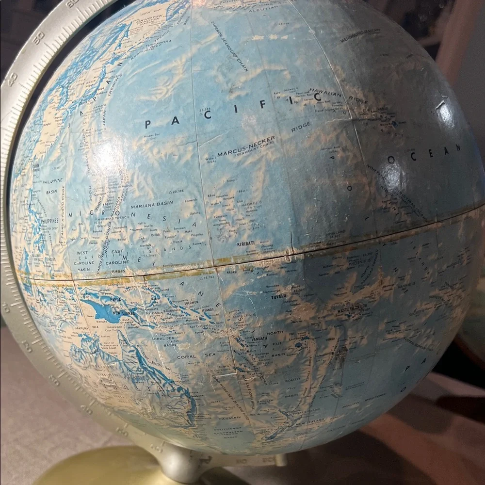 Rand McNally Blue and Cream World Portrait Globe